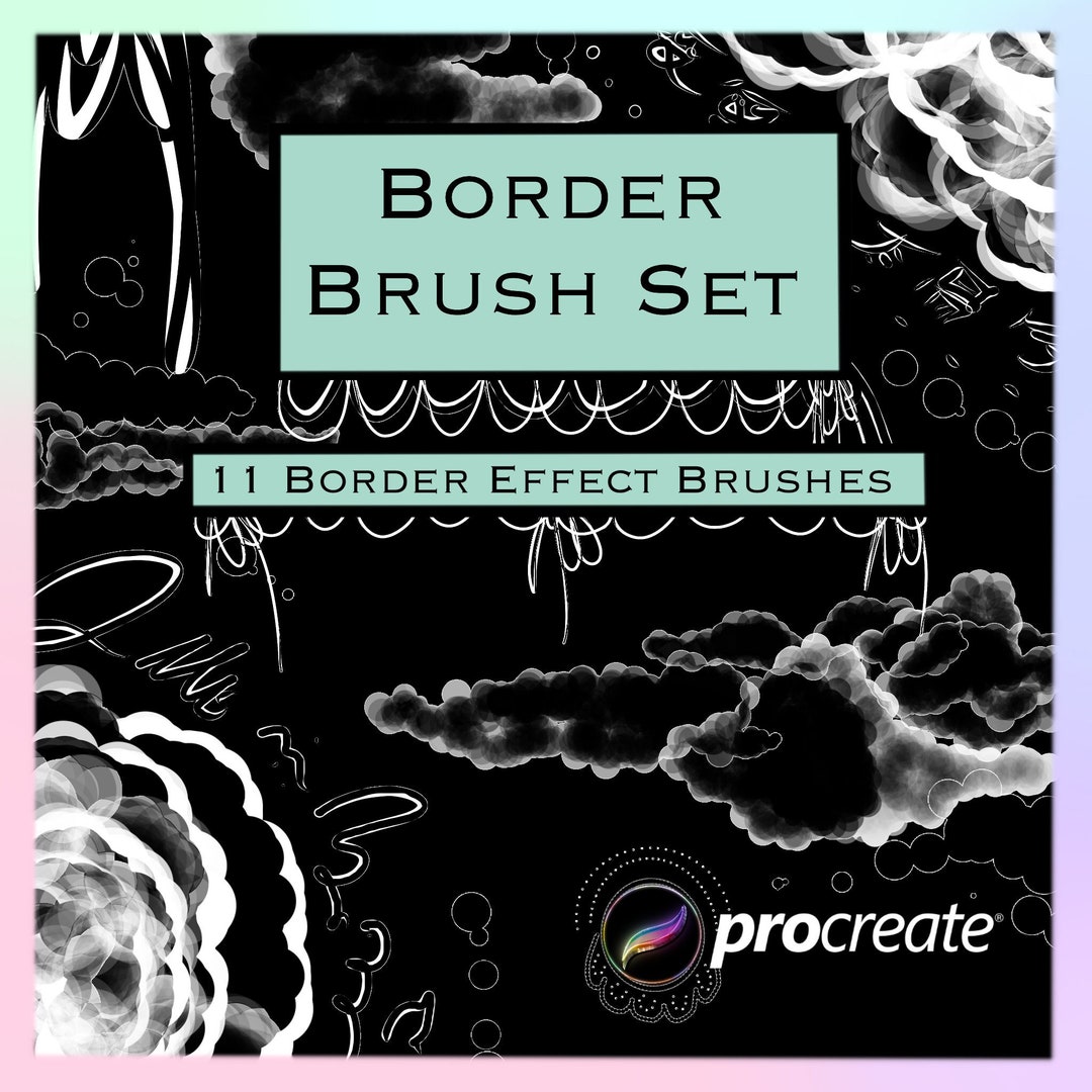 11 Border Brushes for Procreate Border Effect Brush Set Etsy