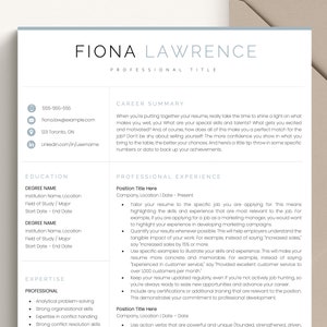 Professional Resume Template, Google Docs, Pages, Mac Apple Pages, CV Template, Modern Executive Resume Template, Resume and Cover Letter