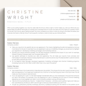 Resume Template Google Docs, Word & Apple Pages, Professional Executive Resume Cover Letter, Creative Resume Template, Modern CV Template