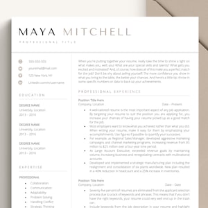 Resume Template Google Docs,  Modern Professional Resume Template Word, Pages, Google Docs, Resume and Cover Letter Template, CV Template