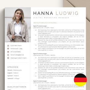 Lebenslauf Vorlage Word und Pages, Bewerbungsvorlage Deutsch, Lebenslauf Vorlage, Curriculum Vitae Alemão, Ausbildung, Bewerbung, CV-Vorlage