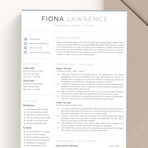 MS Word、Google Docs、Mac Apple Pages向けのモダンな履歴書テンプレート、カバーレター、参考資料