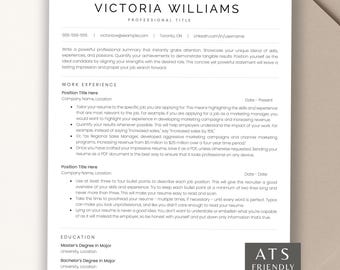 ATS Lebenslauf Vorlage, Modern & Professionell für Word, Google Docs, Mac Apple Pages