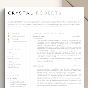 Resume Template Google Docs, Resume Template Word, Apple Pages, Professional Resume & Cover Letter Template, Modern Clean Simple CV Template