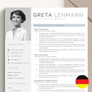 Lebenslauf Vorlage Pages, Bewerbungsvorlagen Deutsch, Professionelle Lebenslauf für Word und Pages, CV Moderne, Bewerbungsvorlage, Bewerbung