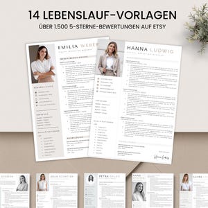 14 German Resume Template Bundle: CV Templates, Cover Letters, References for Word & Apple Pages