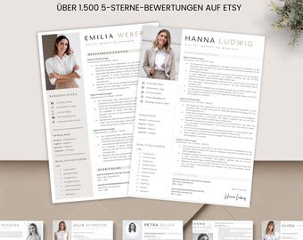 14 Duitse CV-sjabloonbundel: cv-sjablonen, sollicitatiebrieven, referenties voor Word- en Apple-pagina's