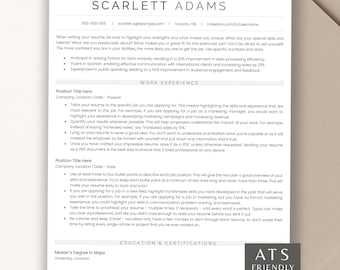 ATS Resume Template with Cover Letter & References for Google Docs, MS Word, Apple Pages