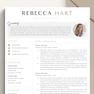 Plantilla de CV, plantilla de CV moderna para Word, Google Docs, Pages, currículum de enfermera, currículum creativo, plantilla de CV profesional femenina