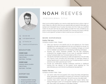 Resume Template Word, Professional Resume Template Word & Mac Pages, Creative Resume with Photo, Cover Letter Template 2023, CV Template