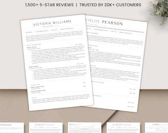 ATS Friendly Resume Templates: Minimalist CV Bundle for MS Word, Google Docs, Apple Pages