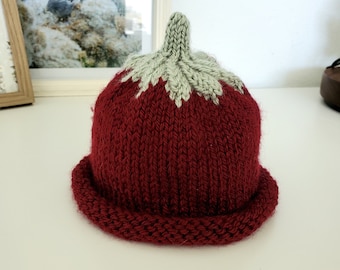 Handmade Knit Berry Fruit Hats for Babies