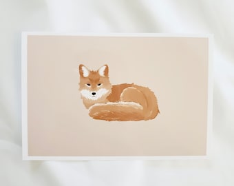 Sitting Fox Print