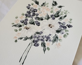 Original Watercolor Painting, "Bouquet"