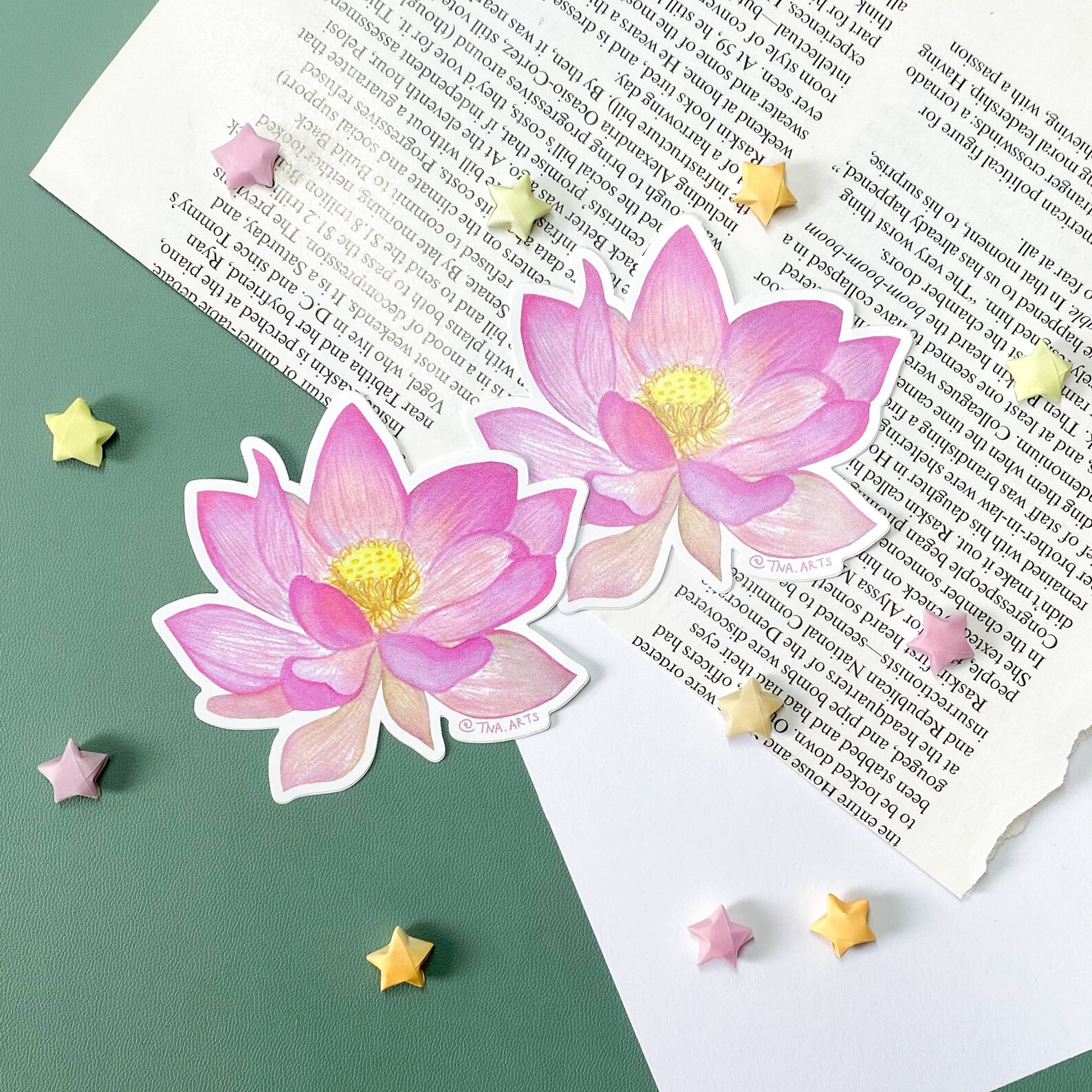 Lotous Sticker Blooming Lotus Sticker - Botanical Floral Sticker - Pink Lotus Sticker ...