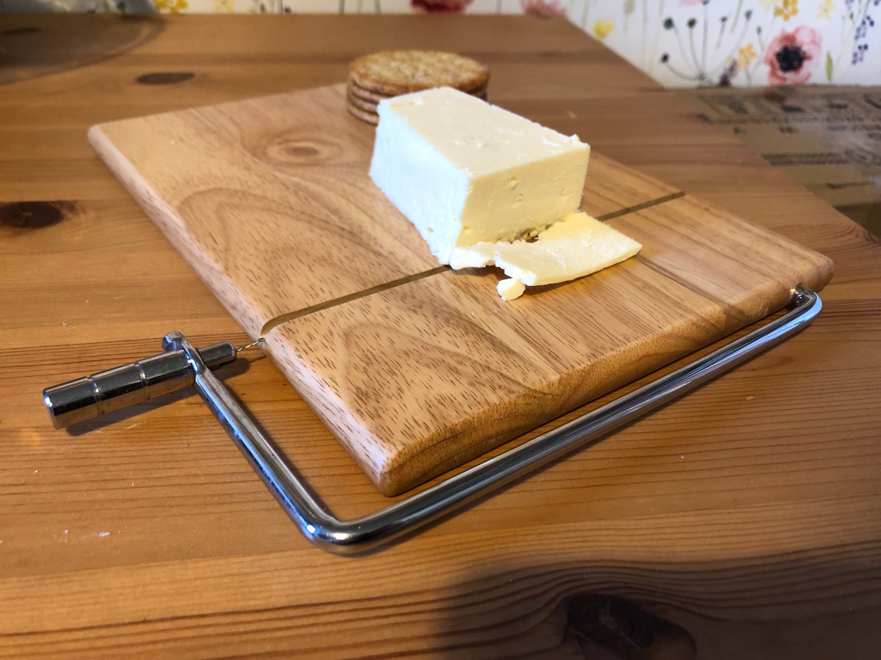 Wire Cheese Cutting Board Solid Hardwood Platter Charcuterie Slicing