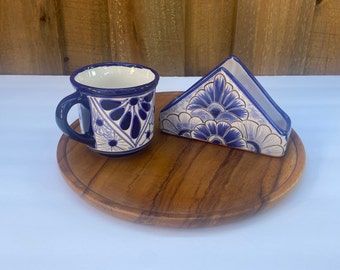 Handmade Ceramic Napkin Holder - Mexican Talavera