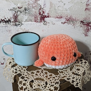 Adorable crochet whale plushie