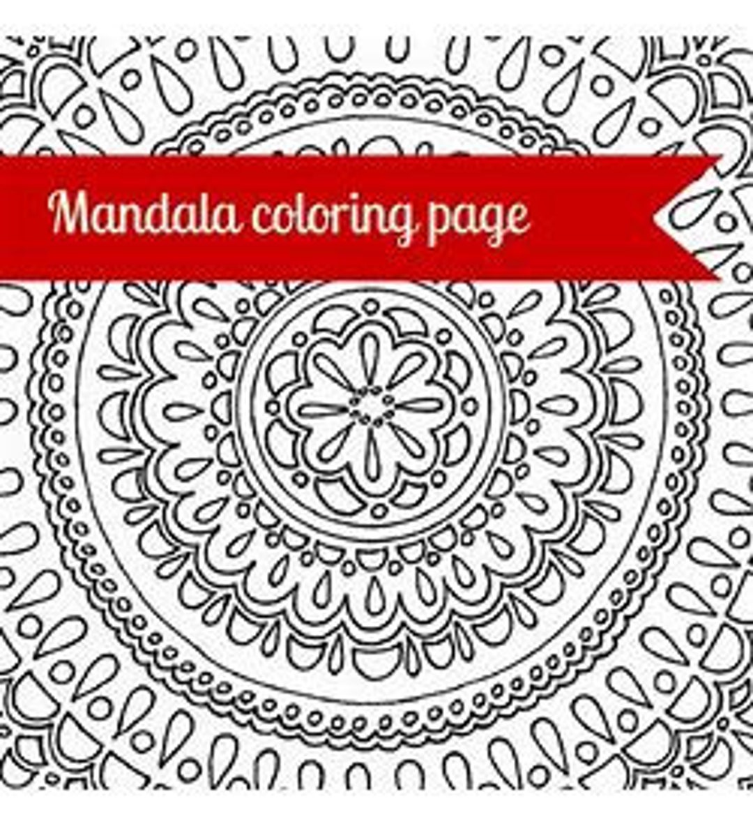 Printable Mandala Colouring Page - Etsy
