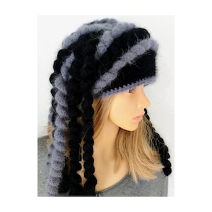 Gehaakte, pluizige angora mutsen voor dames en heren, gebreide wollen mutsen, mutsen, cadeaus, handgebreide angora mutsen, gehaakte angora mutsen, kerstcadeaus