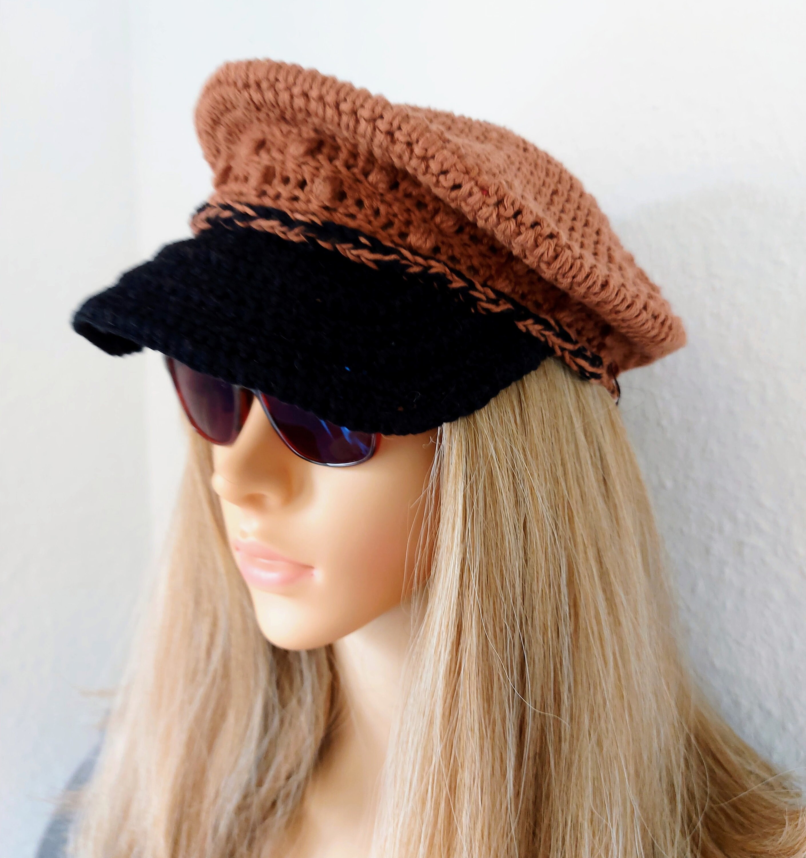 Newsboy Cap Crochet Newsboys Cap Crochet Flat Сap Crochet Etsy