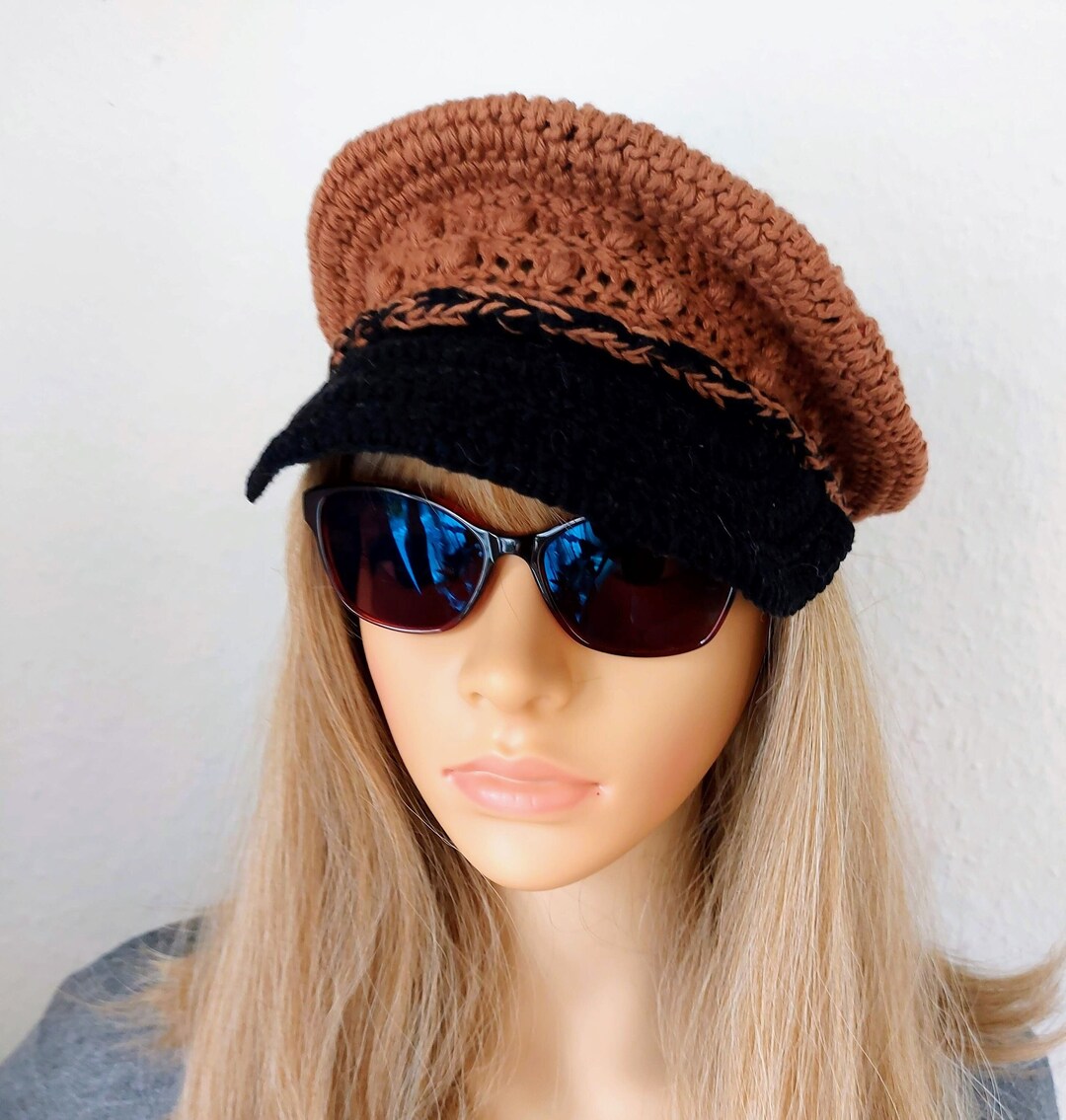 Newsboy Cap Crochet Newsboys Cap Crochet Flat Сap Crochet Etsy