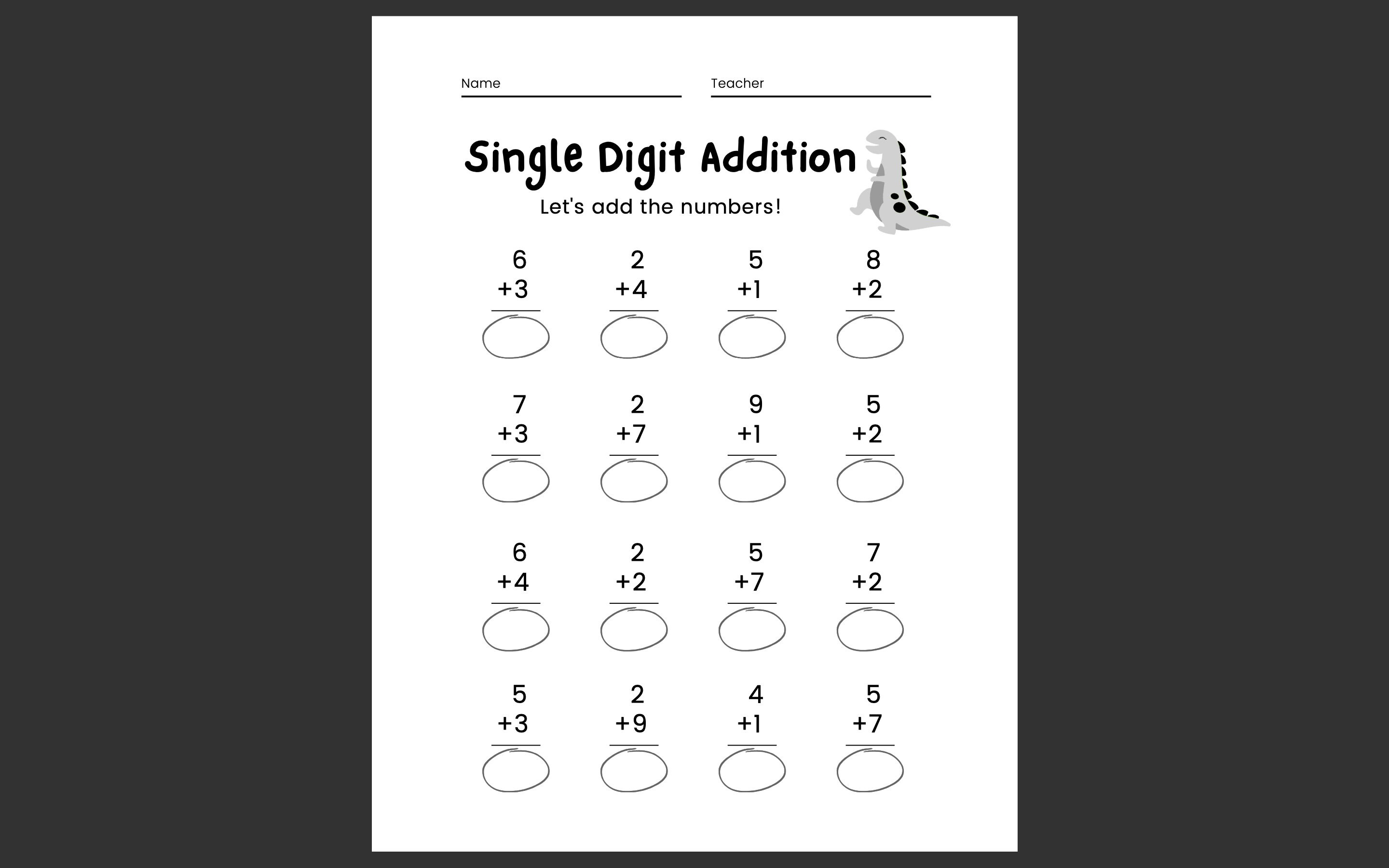printable worksheets learning basic math etsy