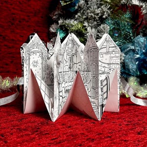 Elf House Craft Elf Paper Doll House Printable, Cut & Color Pop-up Book, Christmas ...