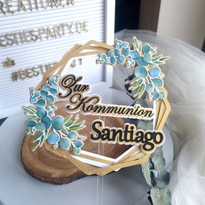 Cake Topper zur Kommunion, Konfirmation, Taufe, Hochzeit