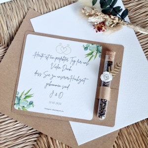 Gifts for guests/Personalization/Wedding gifts/Baptism/Communion/Test tube/Flower seeds