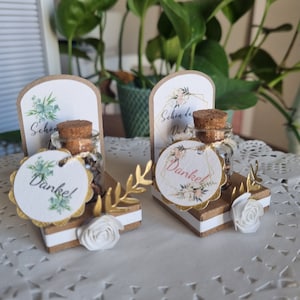 Wedding gifts, gift for guests with personalized label, flower seeds, weddings, communion, baptisms, confirmation
