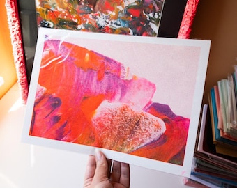 Risoprint Paint - Risograph print - Art print - Home deco - Paint art - Selfmade - Riso print - Wall art - Wall decoration