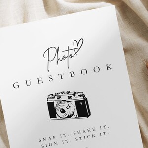 Photo Guest Book Wedding Sign, Wedding Photo Sign Template, Photo Guestbook Printable, Photo Guestbook Template, Wedding Guestbook Template