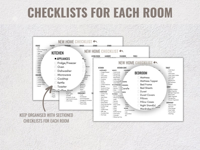 New Home Checklist, New Home Essentials List, First Home Checklist ...