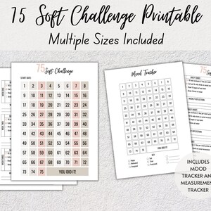 75 Soft Challenge, 75 Soft, 75 Soft Challenge Tracker, 75 Soft Challenge Printable, 75 Challenge Tracker, Fitness Tracker, Habit Tracker