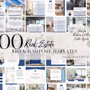 100 Real Estate Realtor Instagram Engagement Posts | Realtor Marketing, Infographic Posts, Realtor Social Media, Realtor