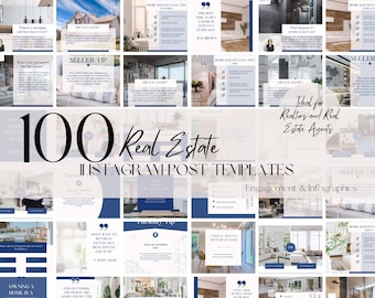 100 Real Estate Realtor Instagram Engagement Posts | Realtor Marketing, Infographic Posts, Realtor Social Media, Realtor