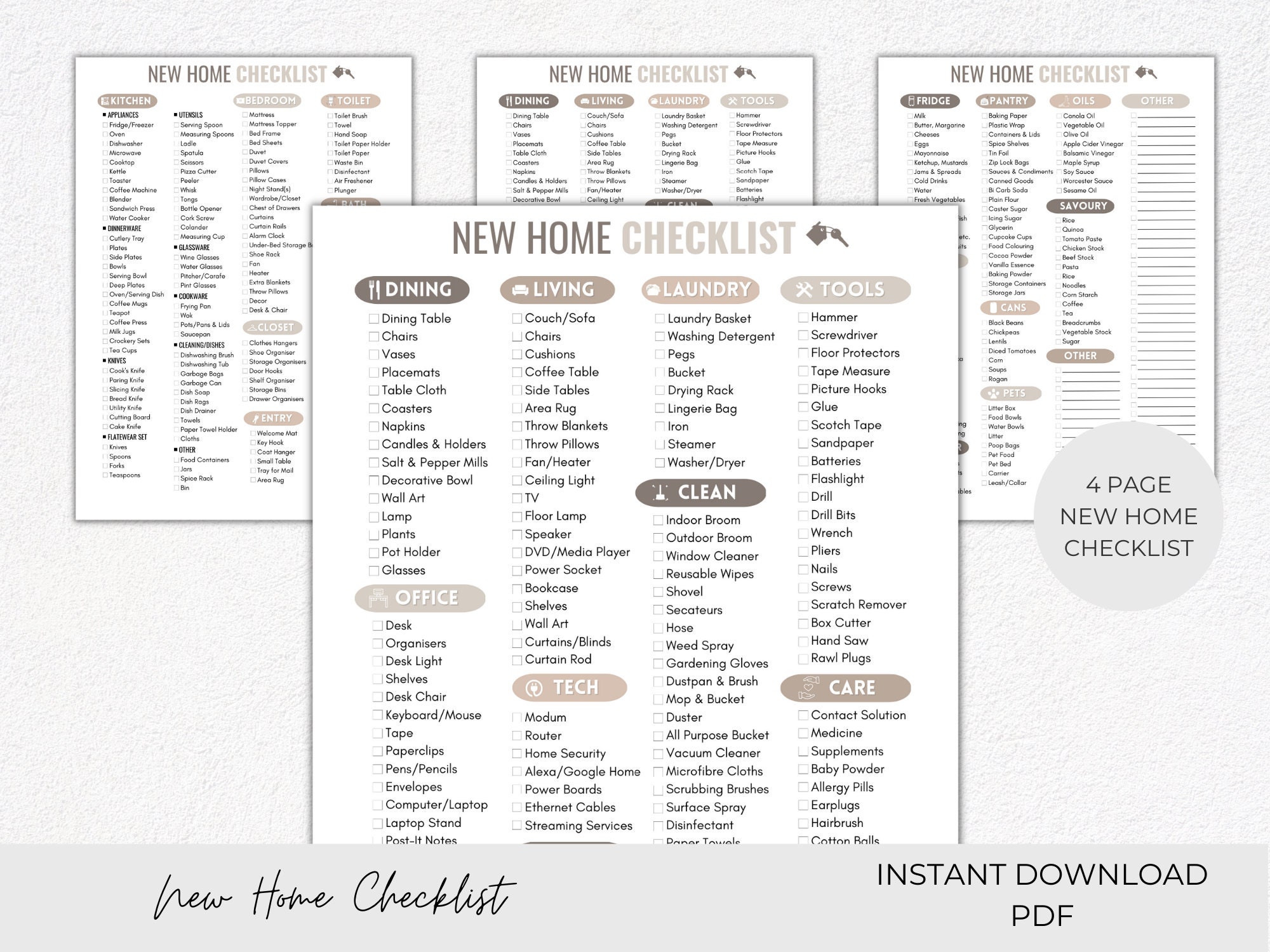 New Home Essentials Checklist. A Room by Room List of Household Items of  Things You Need for Your New Home. Available to Download Instantly. -   Finland