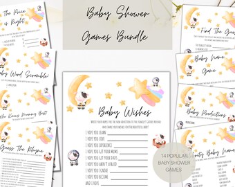 Baby Cow Baby Shower, Cow Baby Shower Games, Neutral Baby Shower, Baby Shower Games Bundle, Baby Predictions, Cow Baby Bingo, Baby Shower