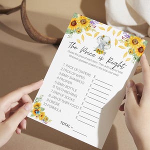 Zonnebloem Babyshower, Babyshower Spelletjes, Afdrukbare Babyshower Spelbundel, Babybingo, Babywensen, Populaire Babyshower Spelletjes, Zonnebloemen