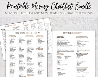 Moving Checklist Bundle, Moving Home, New Home Checklist, First Home Checklist, First Apartment Checklist, Moving Checklist, Realtors