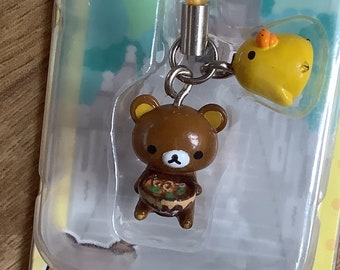 Rilakkuma, Entspannend mit Udon Nudel Charm, Schlüssel Charm, Taschenanhänger