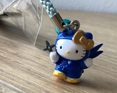 Hello Kitty quot Ninja quot netsuke charm strap, key ring, key chain, key holder, key charm, mini hello kitty