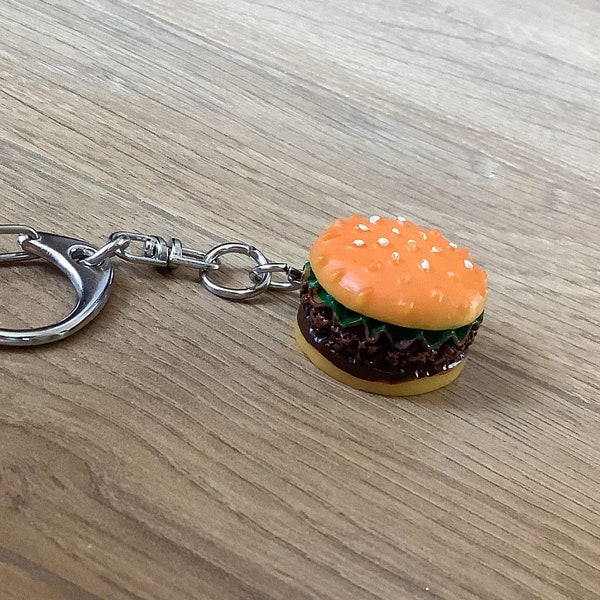 Porte-clés burger, porte-clés, porte-clés gourmand, porte-clés rigolo