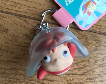Ponyo figurine key charm, key ring, Studio Ghibli