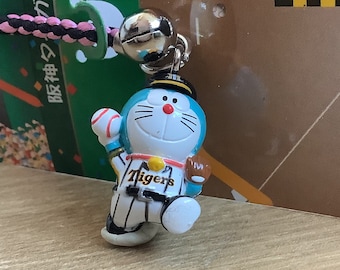 Encanto de billetera Doraemon de béisbol, encanto de bolso, llavero, Tigres Hanshin