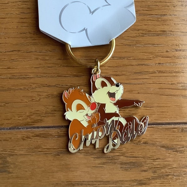 Chip 'n Dale metal key ring, bag charm, Disney