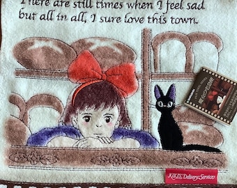 Toalla de mano de algodón orgánico "Servicio de Entrega de Kiki", 25 x 25 cm, Studio Ghibli