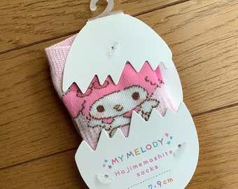 My Melody baby socks, size 7-9 cm