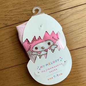 My Melody baby socks, size 7-9 cm